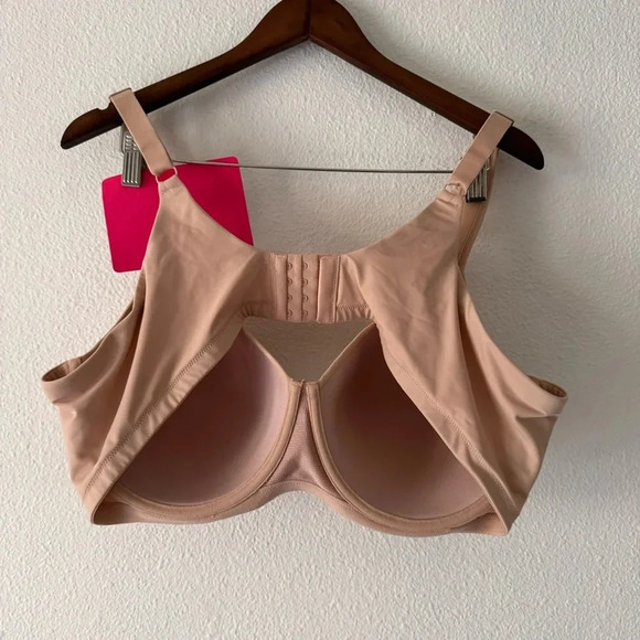 NEW Breezies Luxe Lace Underwire TShirt Bra Sunbeige Chic Everyday 44D Plus - Picture 4 of 11
